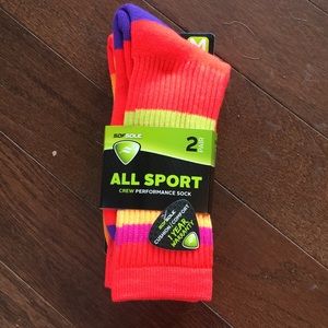 SofSole All Sport Crew Performance Sock 2 pair